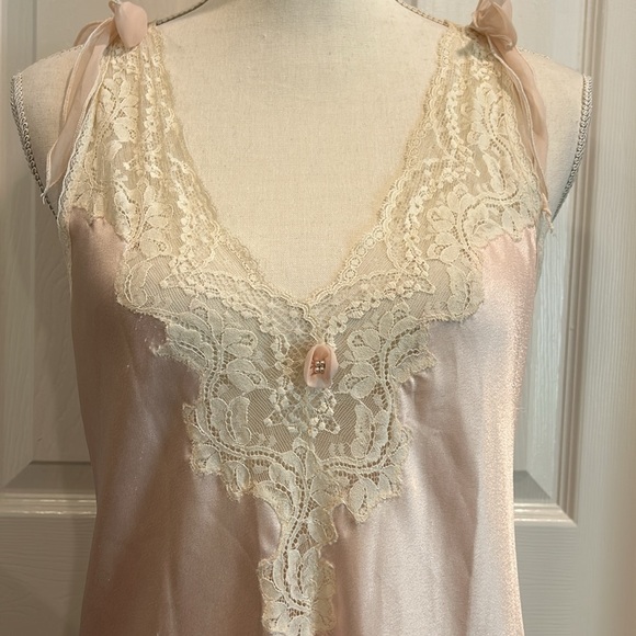 Christian Dior size small ankle length vintage pink negligée - Picture 3 of 10